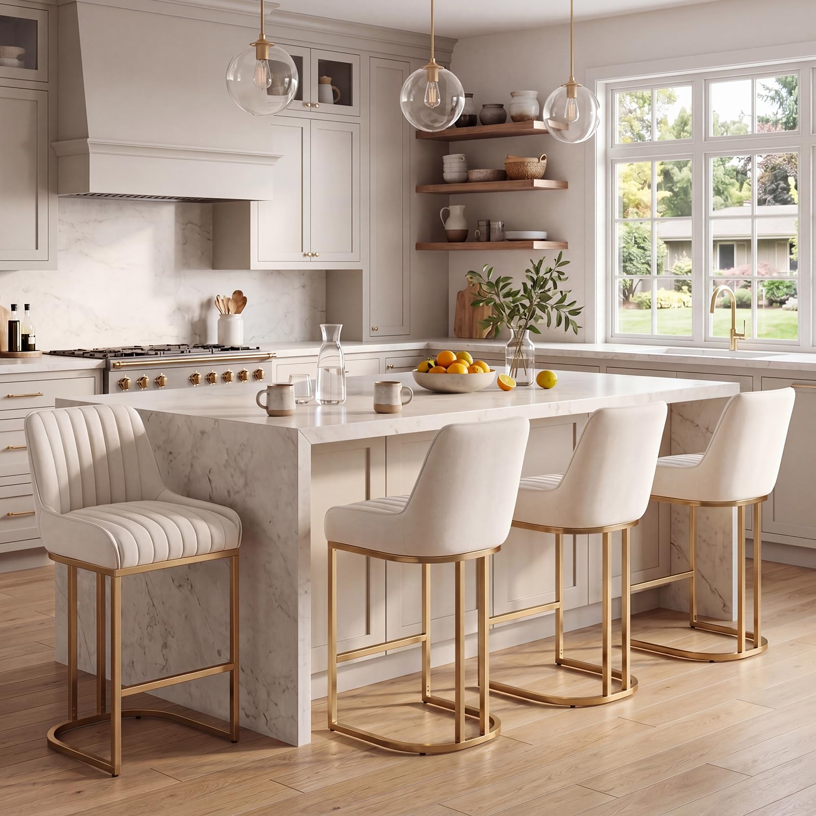Amazon.com: CIMOTA Counter Height Bar Stools Set of 4 with Back